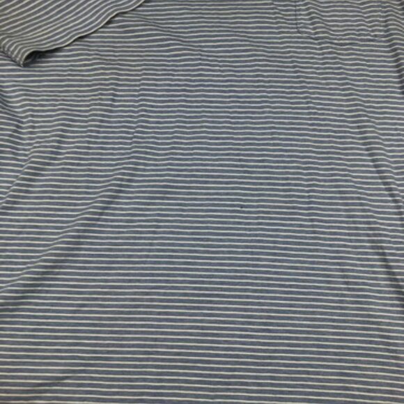Vineyard Vines Mens Blue White Striped Polo Golf Shirt Large W Pocket Whale - Picture 5 of 9